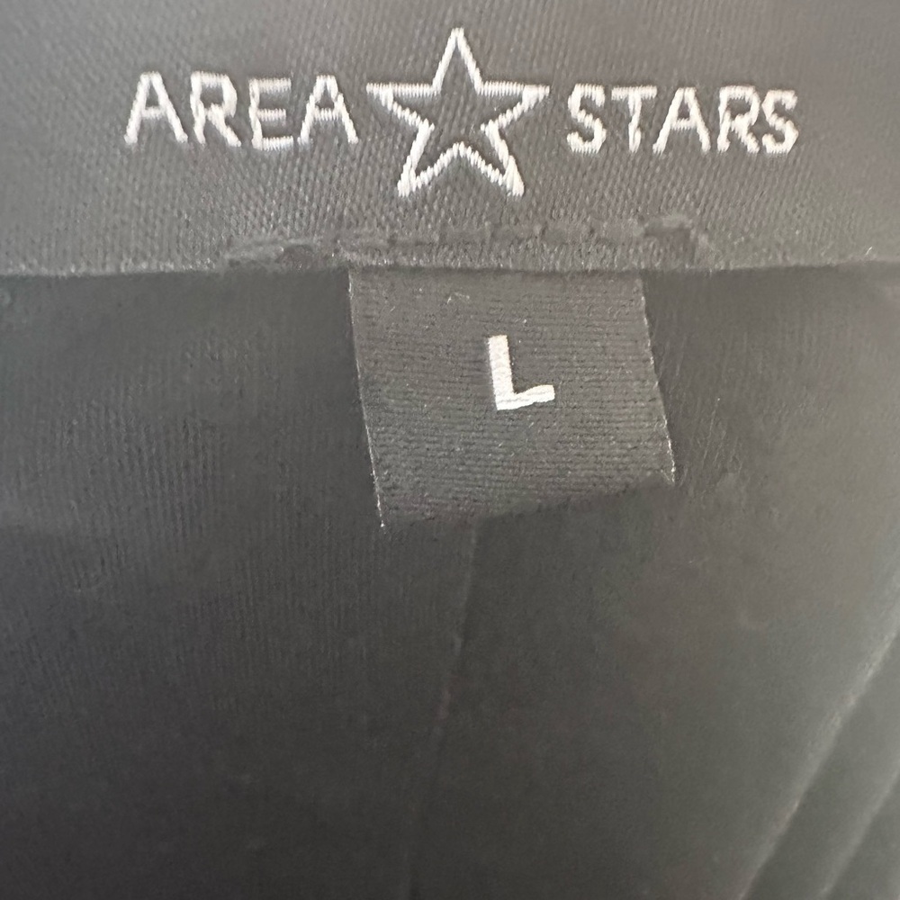 Area stars One sleeve Black Jacqui Crop top size L NWT - Picture 8 of 8